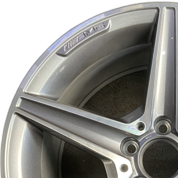 18" MERCEDES C-CLASS 15 205 Type; Sdn C400 5 spoke 18x8.5 gray accents Original - Angle View
