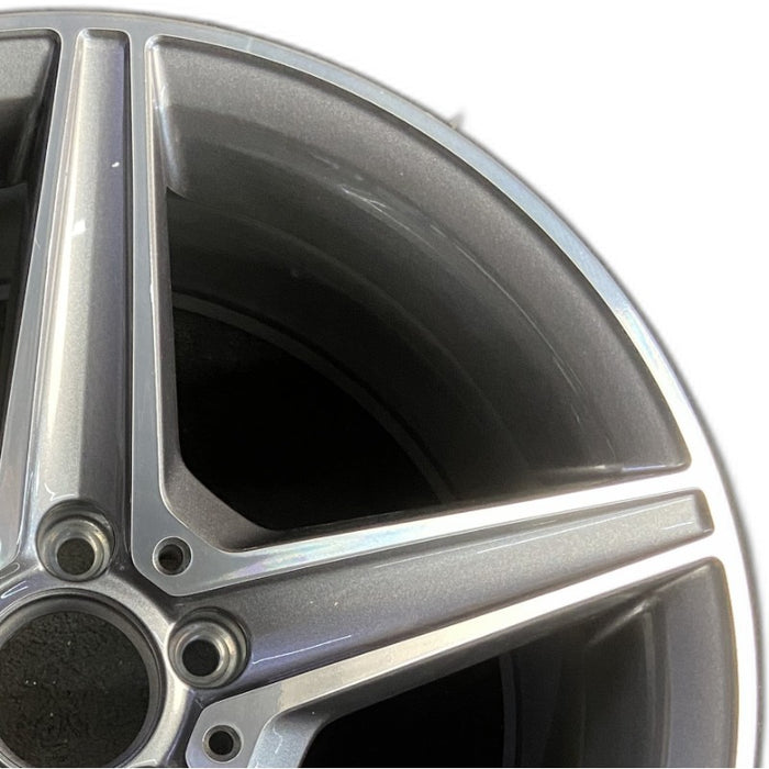18" MERCEDES C-CLASS 15 205 Type; Sdn C400 5 spoke 18x8.5 gray accents Original - Side Profile