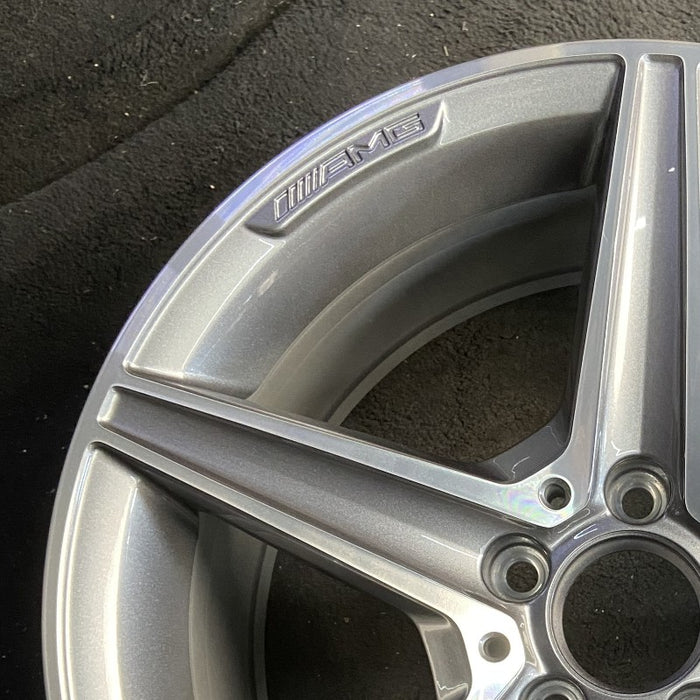 18" MERCEDES C-CLASS 15 205 Type; Sdn C400 5 spoke 18x8.5 gray accents Original - Side Profile