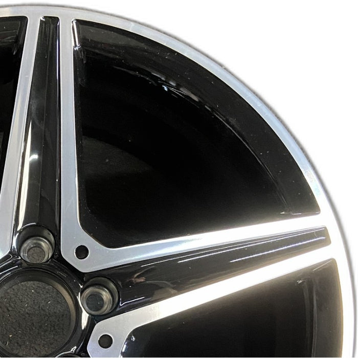 18" MERCEDES C-CLASS 15 205 Type; Sdn C400 5 spoke 18x7.5 black accents - Side Profile