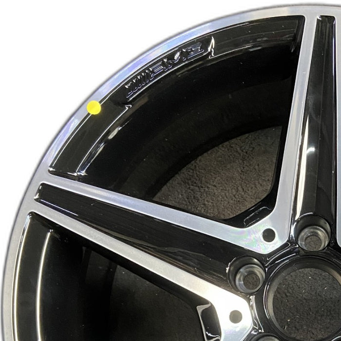 18" MERCEDES C-CLASS 15 205 Type; Sdn C400 5 spoke 18x7.5 black accents - Angle View