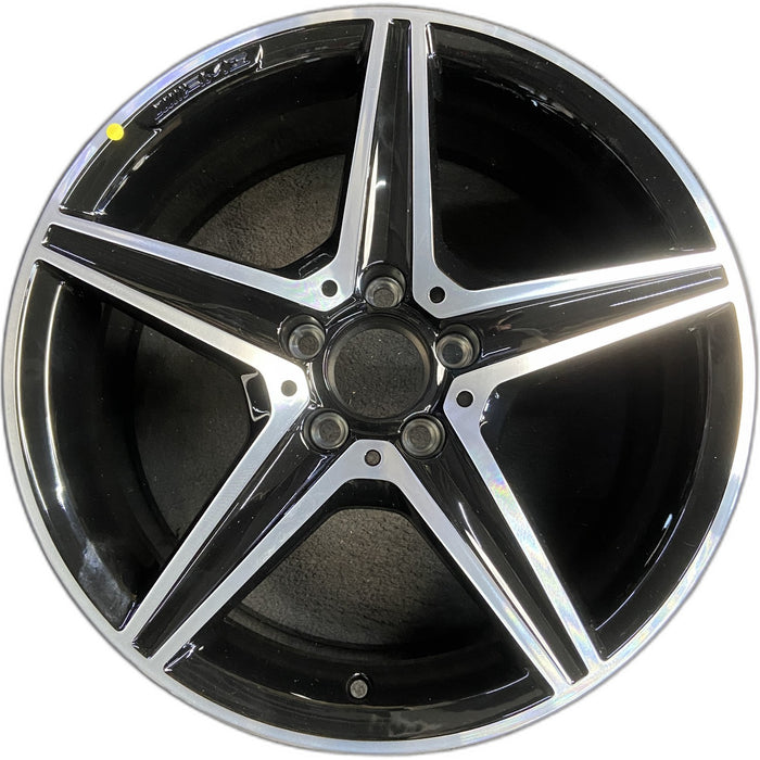 18" MERCEDES C-CLASS 15 205 Type; , C400, 5 spoke, 18x7.5, black accents - Front View