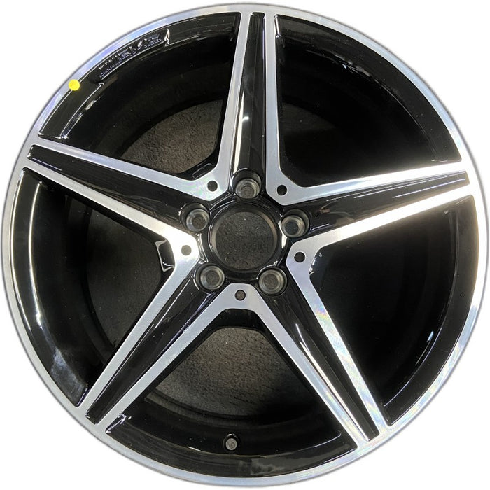 18" MERCEDES C-CLASS 15 205 Type; Sdn C400 5 spoke 18x7.5 black accents - Front View