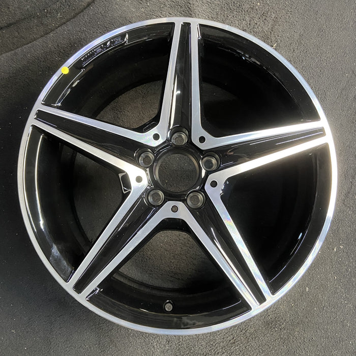 18" MERCEDES C-CLASS 15 205 Type; , C400, 5 spoke, 18x7.5, black accents - Angle View