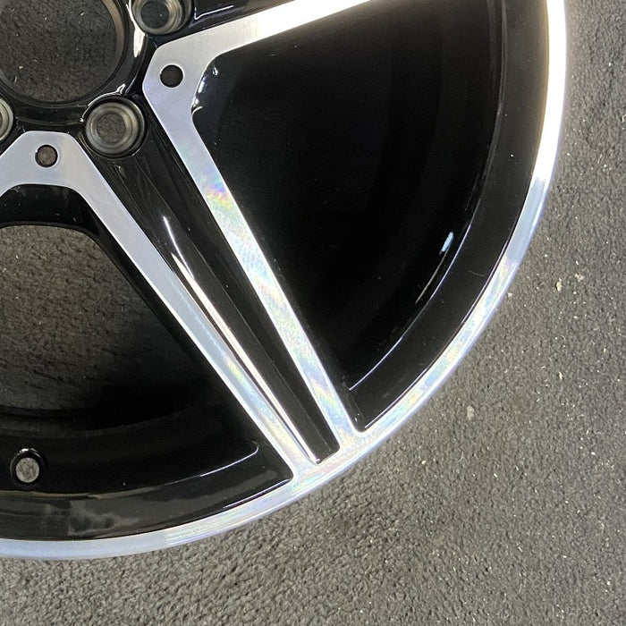 18" MERCEDES C-CLASS 15 205 Type; Sdn C400 5 spoke 18x7.5 black accents - Back View