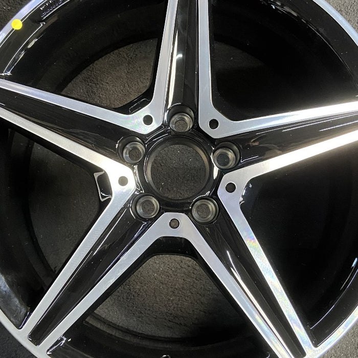 18" MERCEDES C-CLASS 15 205 Type; Sdn C400 5 spoke 18x7.5 black accents - Angle View