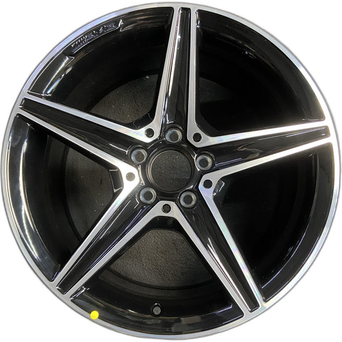 18" MERCEDES C-CLASS 15 205 Type; , C400, 5 spoke, 18x8.5, black accents - Front View