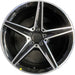 18" MERCEDES C-CLASS 15 205 Type; , C400, 5 spoke, 18x8.5, black accents - Front View