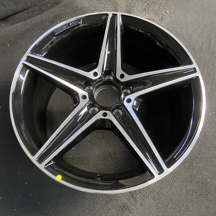 18" MERCEDES C-CLASS 15 205 Type; , C400, 5 spoke, 18x8.5, black accents - Side Profile