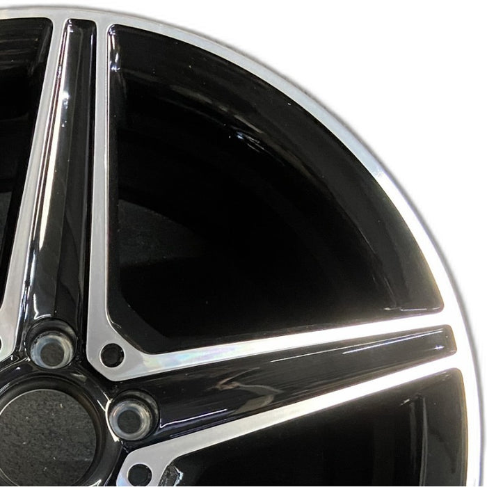 18" MERCEDES C-CLASS 15 205 Type; Sdn C400 5 spoke 18x8.5 black accents - Side Profile