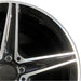 18" MERCEDES C-CLASS 15 205 Type; Sdn C400 5 spoke 18x8.5 black accents - Side Profile