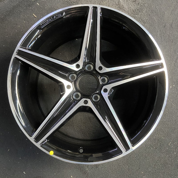 18" MERCEDES C-CLASS 15 205 Type; Sdn C400 5 spoke 18x8.5 black accents - Front View