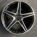 18" MERCEDES C-CLASS 15 205 Type; Sdn C400 5 spoke 18x8.5 black accents - Front View