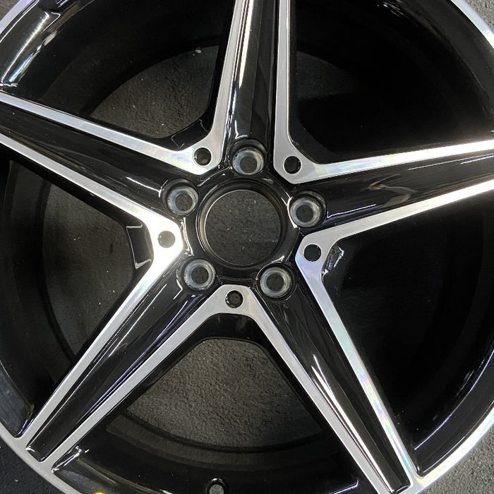 18" MERCEDES C-CLASS 15 205 Type; Sdn C400 5 spoke 18x8.5 black accents - Angle View