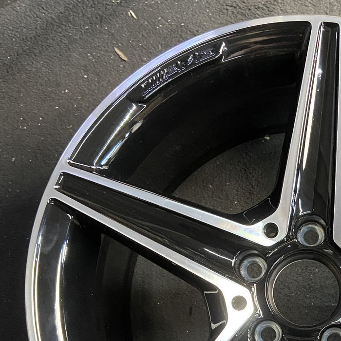 18" MERCEDES C-CLASS 15 205 Type; Sdn C400 5 spoke 18x8.5 black accents - Side Profile