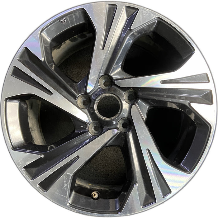 17" XV CROSSTREK 24-25 17x7 , , angled spoke, machined face with pockets - Front View
