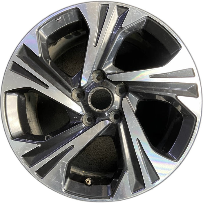 17" XV CROSSTREK 24-25 17x7 alloy 5 spoke angled spoke machined face with - Front View