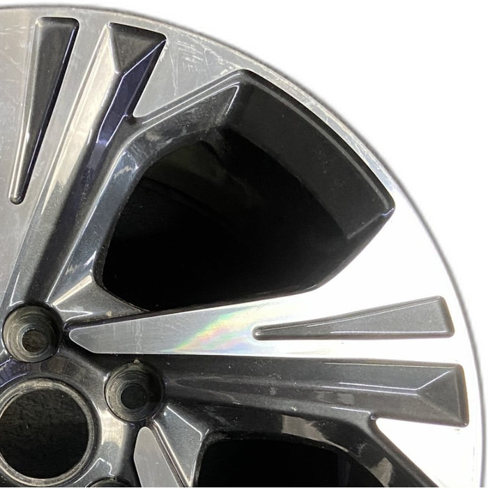 17" XV CROSSTREK 24-25 17x7 alloy 5 spoke angled spoke machined face with - Side Profile