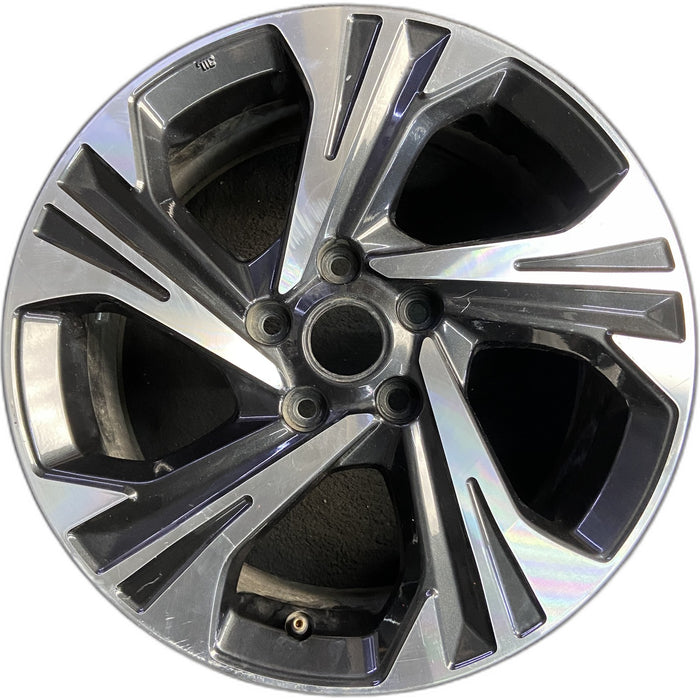 17" XV CROSSTREK 24-25 17x7 , , angled spoke, machined face with pockets - Front View