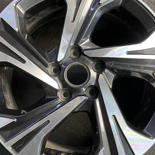 17" XV CROSSTREK 24-25 17x7 alloy 5 spoke angled spoke machined face with - Angle View