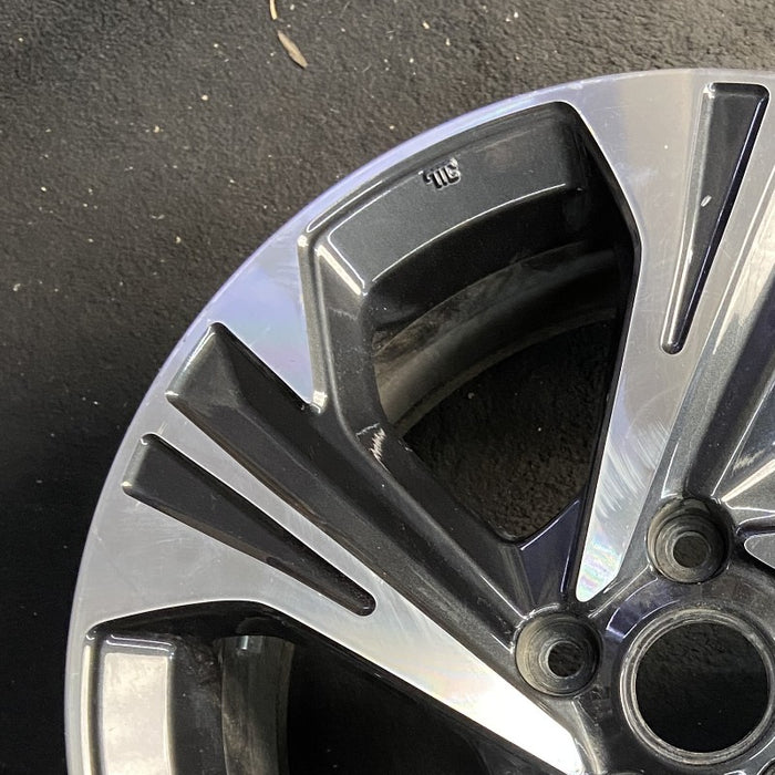 17" XV CROSSTREK 24-25 17x7 alloy 5 spoke angled spoke machined face with - Side Profile