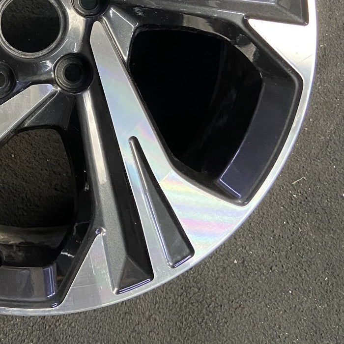 17" XV CROSSTREK 24-25 17x7 alloy 5 spoke angled spoke machined face with - Back View