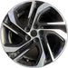 17" BOLT 22 17x6.5 machined black opt PZE Original OEM Wheel Rim - Front View