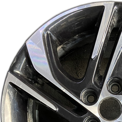 17" BOLT 22 17x6.5 machined black opt PZE Original OEM Wheel Rim - Angle View