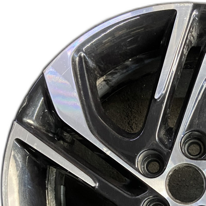 17" BOLT 22 17x6.5 machined black opt PZE Original OEM Wheel Rim - Angle View