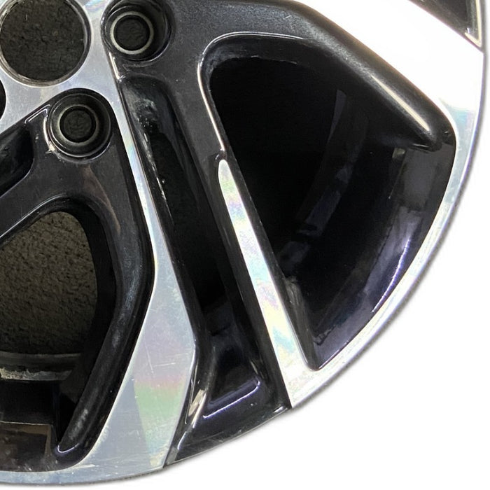 17" BOLT 22 17x6.5 machined black opt PZE Original OEM Wheel Rim - Close-Up Detail