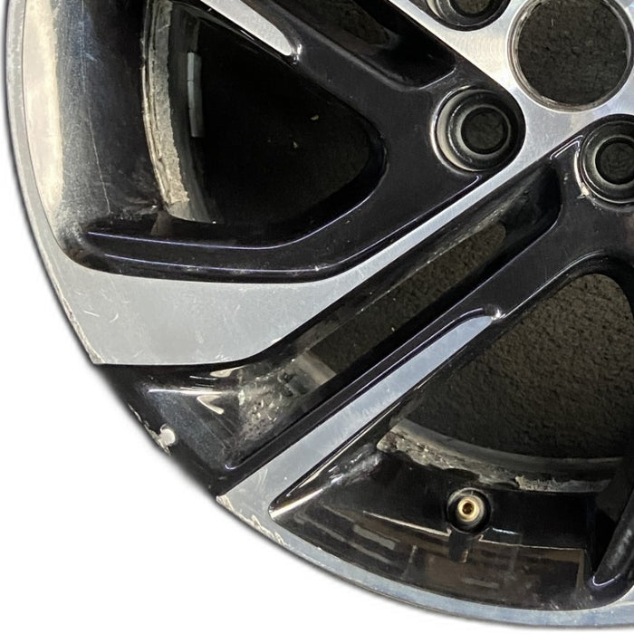 17" BOLT 22 17x6.5 machined black opt PZE Original OEM Wheel Rim - Back View