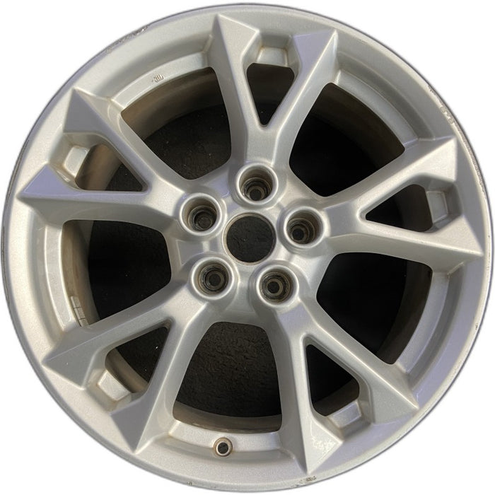 18" MAXIMA 12-14 18x8 alloy 5 V spokes flat spoke bright silver Original OEM - Front View