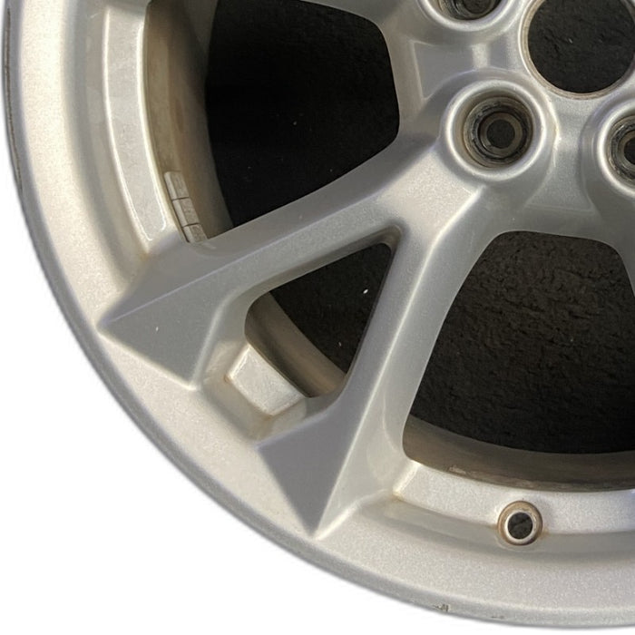 18" MAXIMA 12-14 18x8 alloy 5 V spokes flat spoke bright silver Original OEM - Back View