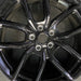 19" MUSTANG 24-25 19x8.5 5 spoke U spoke black Original OEM Wheel Rim - Angle View