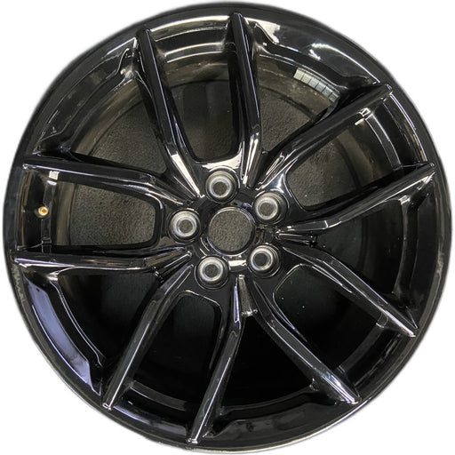 19" MUSTANG 24-25 19x8.5 5 spoke U spoke black Original OEM Wheel Rim - Front View