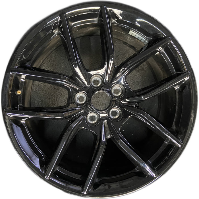 19" MUSTANG 24-25 19x8.5, , U spoke, black Original OEM Wheel Rim - Front View