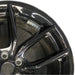 19" MUSTANG 24-25 19x8.5 5 spoke U spoke black Original OEM Wheel Rim - Side Profile