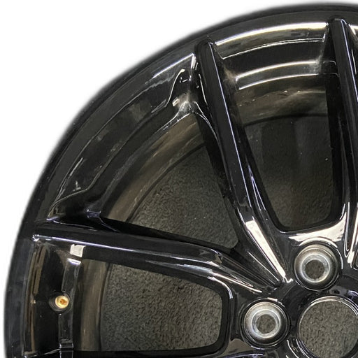 19" MUSTANG 24-25 19x8.5 5 spoke U spoke black Original OEM Wheel Rim - Angle View