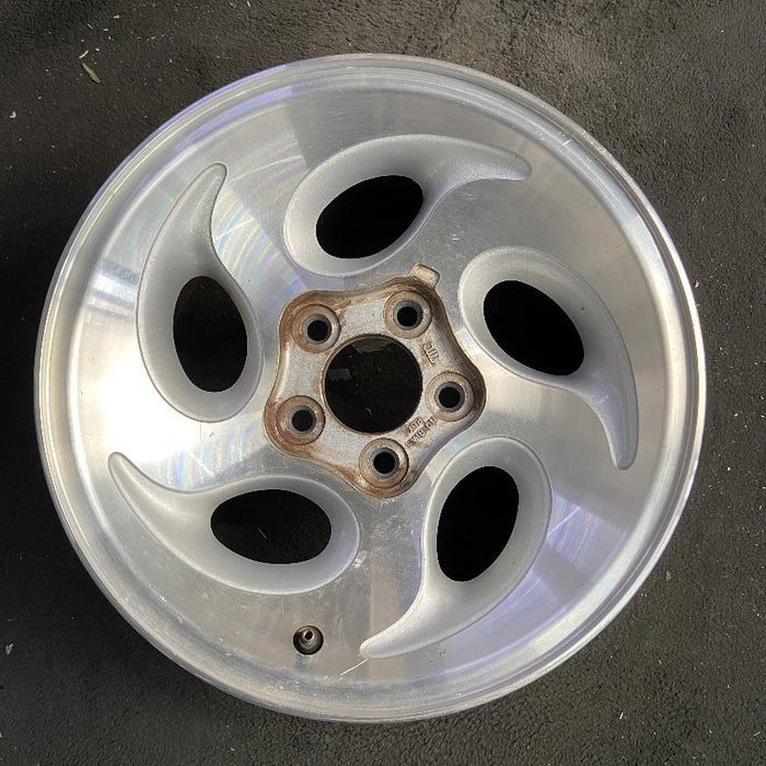15" EXPLORER 95 15x7 aluminum 5 ovals Original OEM Wheel Rim - Front View