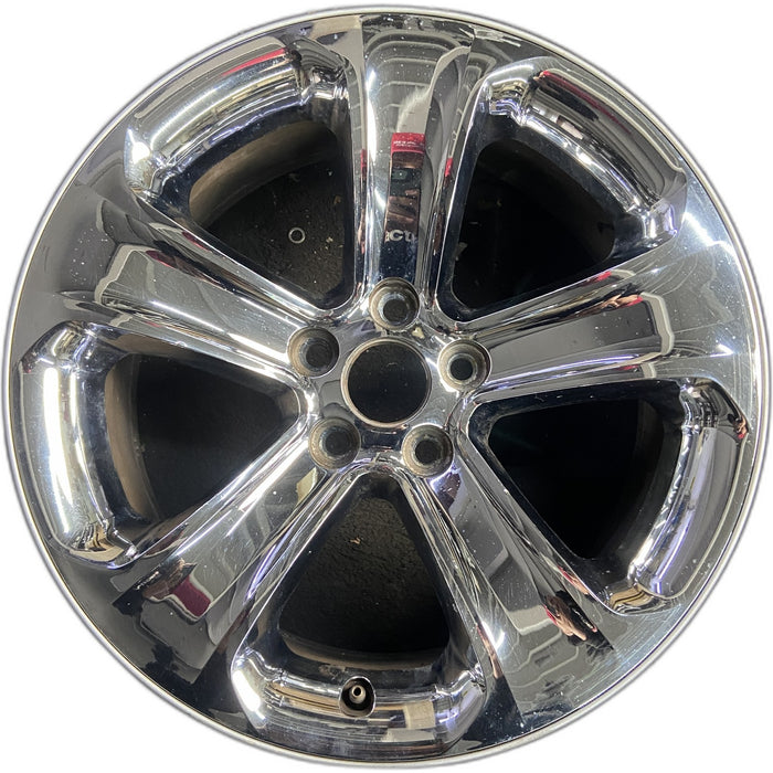 18" CHARGER 11-13 18x7.5, 5 spoke, chrome clad Original OEM Wheel Rim - Front View