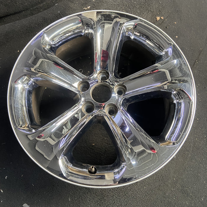 18" CHARGER 11-13 18x7.5, 5 spoke, chrome clad Original OEM Wheel Rim - Side Profile