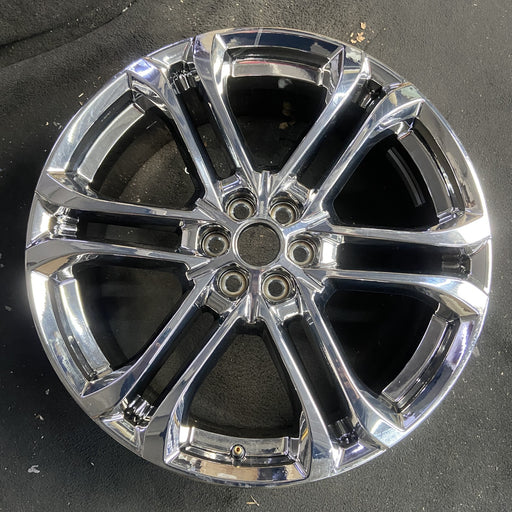 22" ENCLAVE 25 22x8.5, 6 double spoke, chrome Original OEM Wheel Rim - Angle View