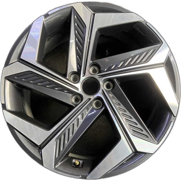 19" TUCSON 22-24 gasoline 19x7.5 alloy 5 split spoke Original OEM Wheel Rim - Front View