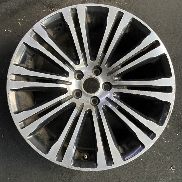 20" 300 11 20x8 alloy 10 double spoke 20 spoke machined face black pockets - Front View
