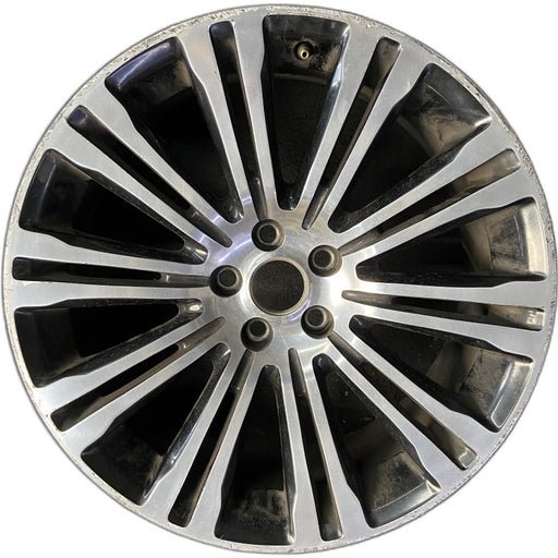 20" 300 11 20x8 alloy 10 double spoke 20 spoke machined face black pockets - Front View