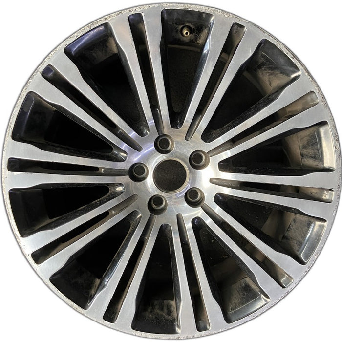20" 300 11 20x8 alloy 10 double spoke 20 spoke machined face black pockets - Front View