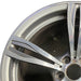 20" BMW M5 12-16 20x9 alloy 5 double spoke frt narrow opening in spoke silver - Angle View