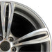 20" BMW M5 12-16 20x9 alloy 5 double spoke frt narrow opening in spoke silver - Side Profile