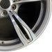 20" BMW M5 12-16 20x9 alloy 5 double spoke frt narrow opening in spoke silver - Close-Up Detail