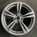 20" BMW M5 12-16 20x9 alloy 5 double spoke frt narrow opening in spoke silver - Front View